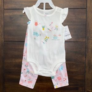 Carter’s baby girl set 9 month spring print